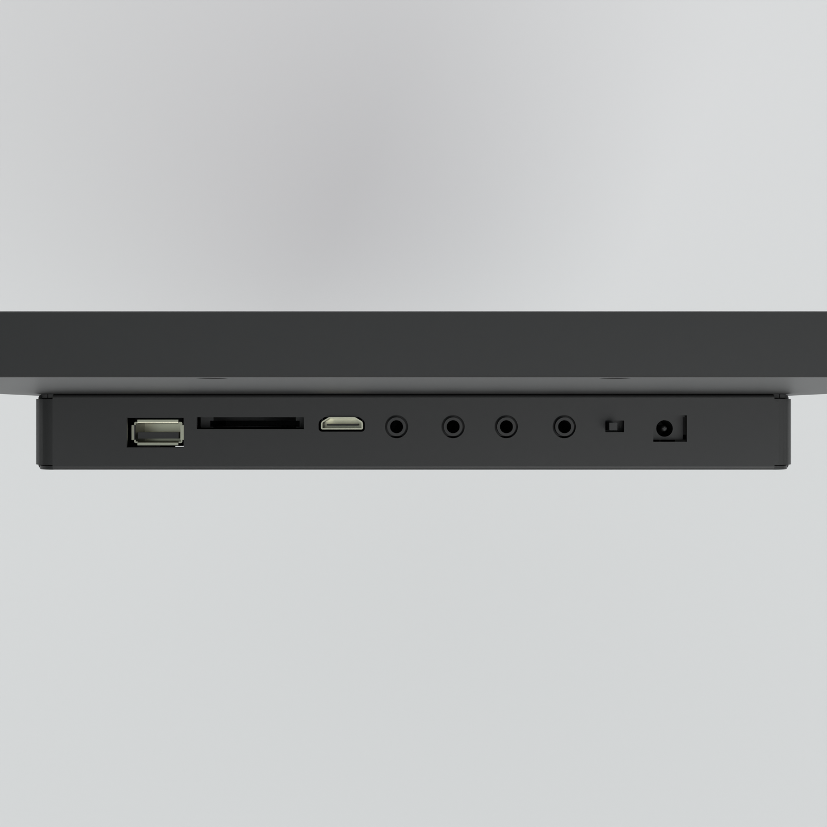 15 inch Full HD retail touch monitor connections side view