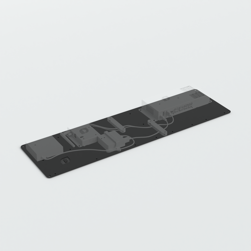 650mm aluminium electronics mounting tray for retail display installations