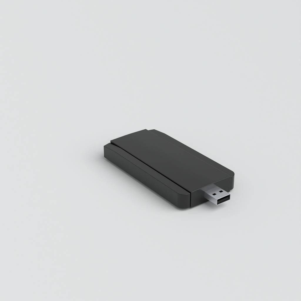 Compact USB Wi-Fi dongle for retail digital signage and audio demo installations
