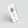 Freestanding QR and NFC Smart-Tag for tabletop retail displays
