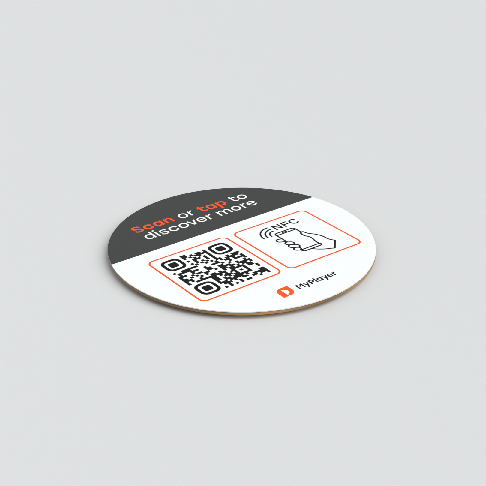 Smart-Tag Circle QR/NFC Sticker for retail product displays