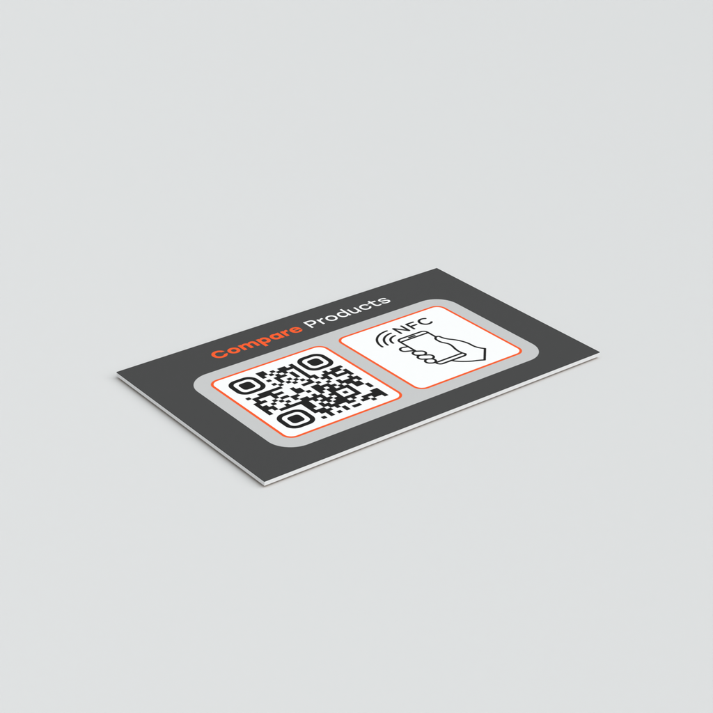 Smart-Tag Rectangle QR/NFC Sticker for retail product displays