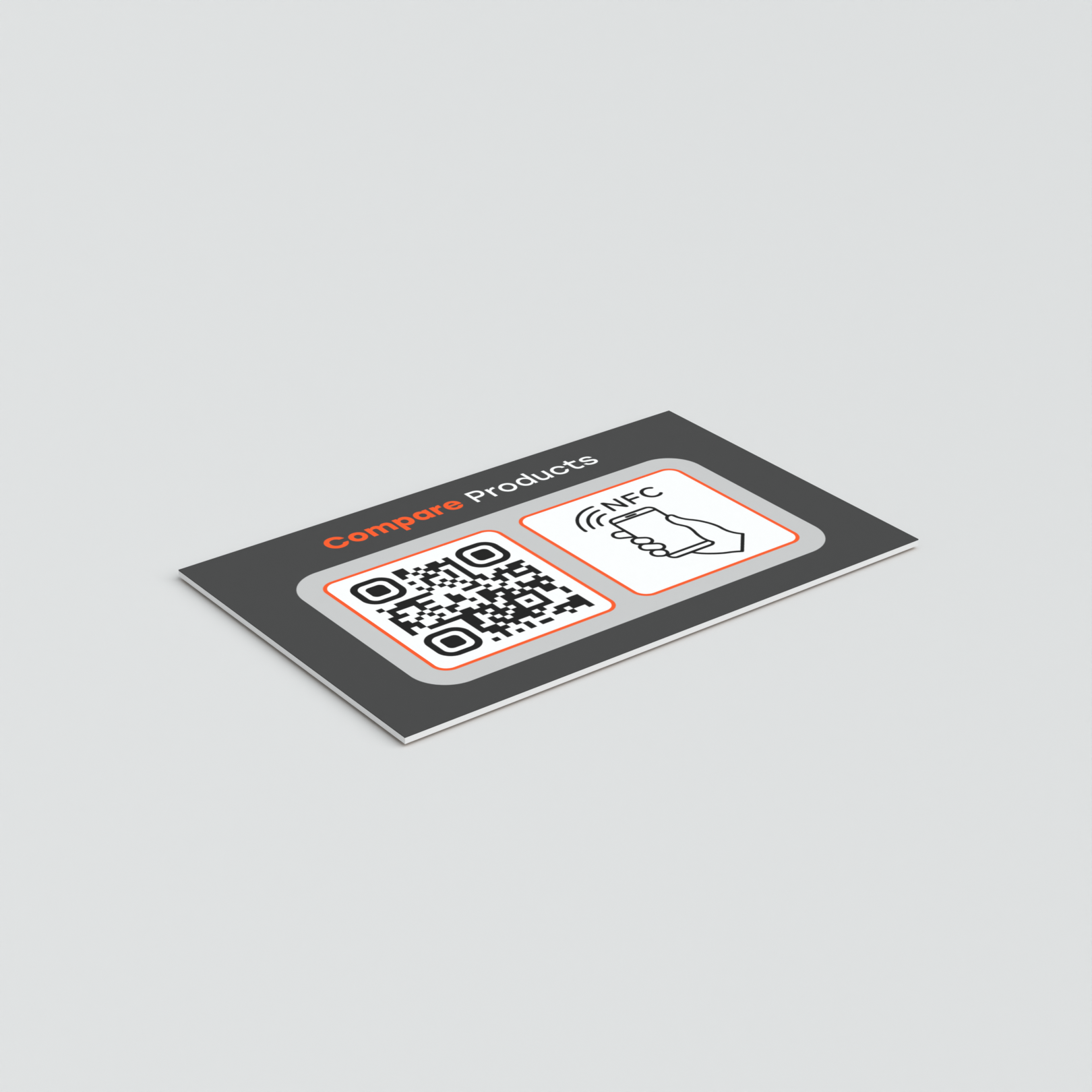 Smart-Tag Rectangle QR/NFC Sticker for retail product displays