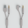 USB A & 3.5mm to USB C & 3.5mm Cable