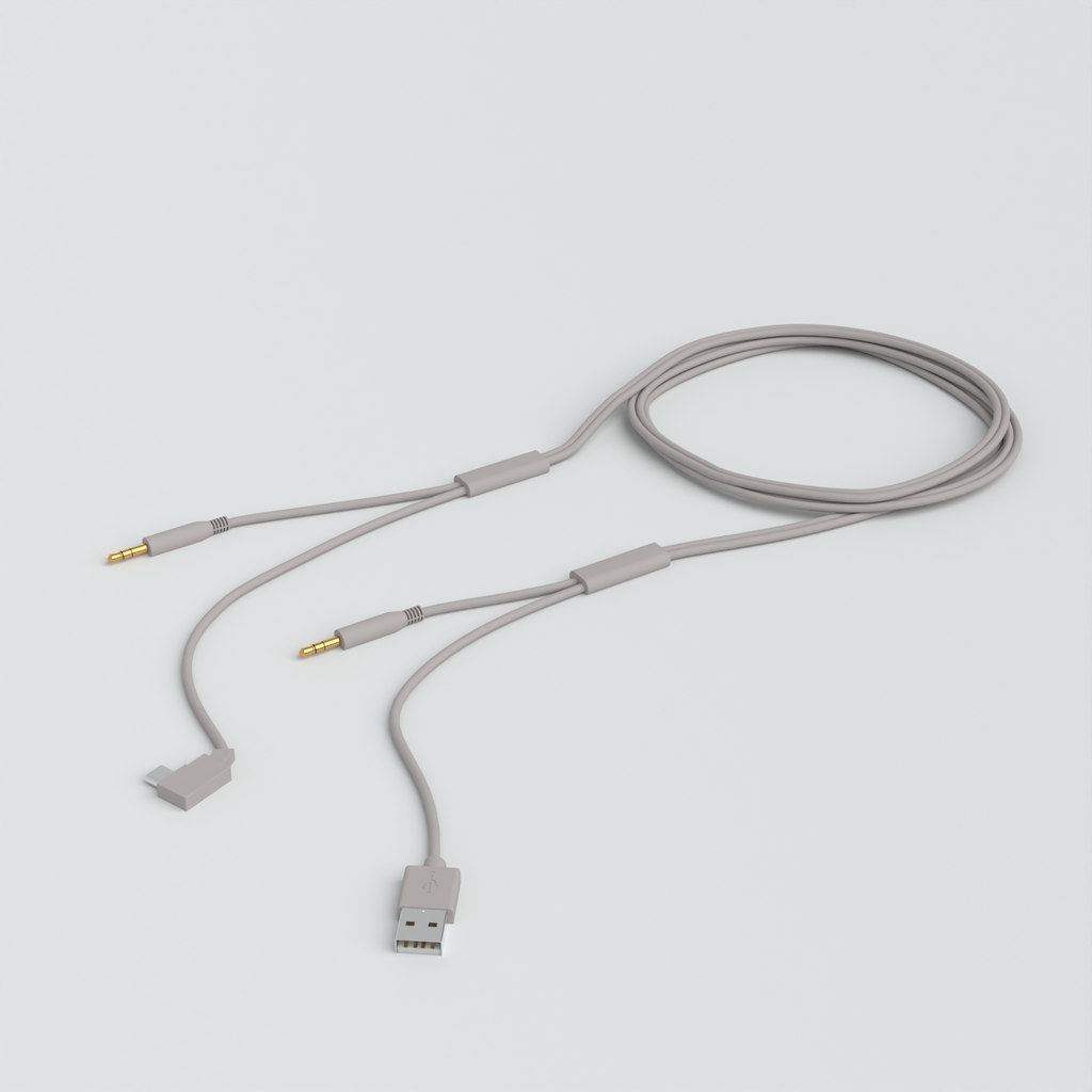 USB A & 3.5mm to USB C & 3.5mm Cable
